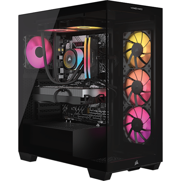 VENGEANCE i7600 Gaming PC: Intel Core Ultra 7 265KF, GeForce RTX 4070 Ti Super, 32GB DDR5, 1TB M.2 SSD, Win11 Home (Refurbished)