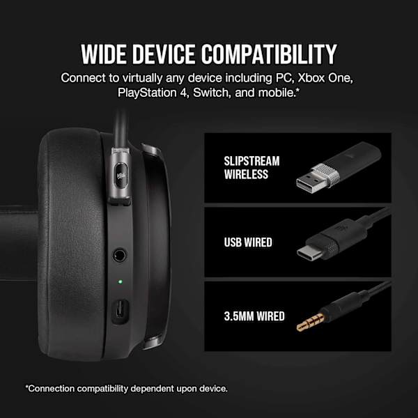Corsair VIRTUOSO RGB Wireless Headset, Carbon, Refurbish