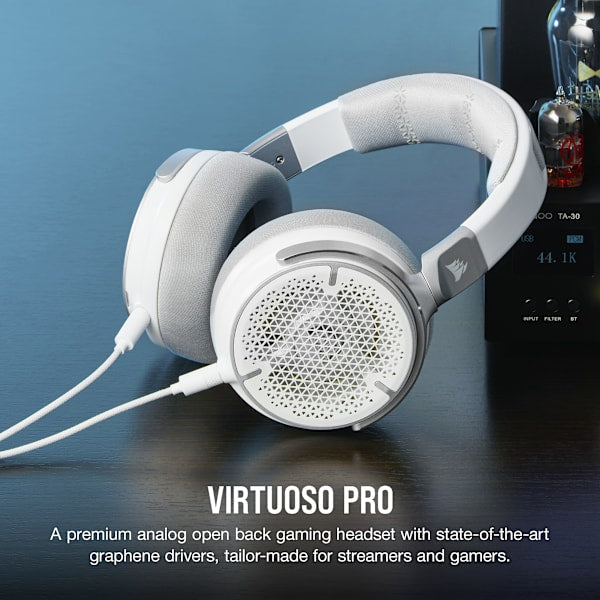 VIRTUOSO PRO Open Back Streaming/Gaming Headset - White (Revival Series)