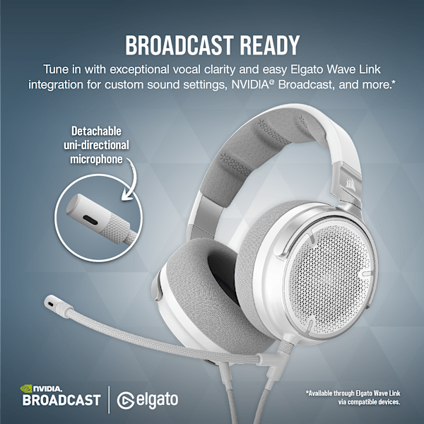 VIRTUOSO PRO Open Back Streaming/Gaming Headset - White (Revival Series)