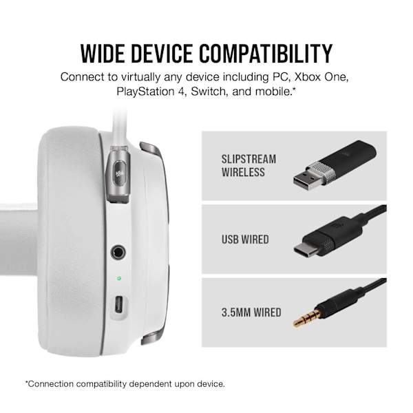 Corsair VIRTUOSO RGB Wireless Headset, White, Refurbish