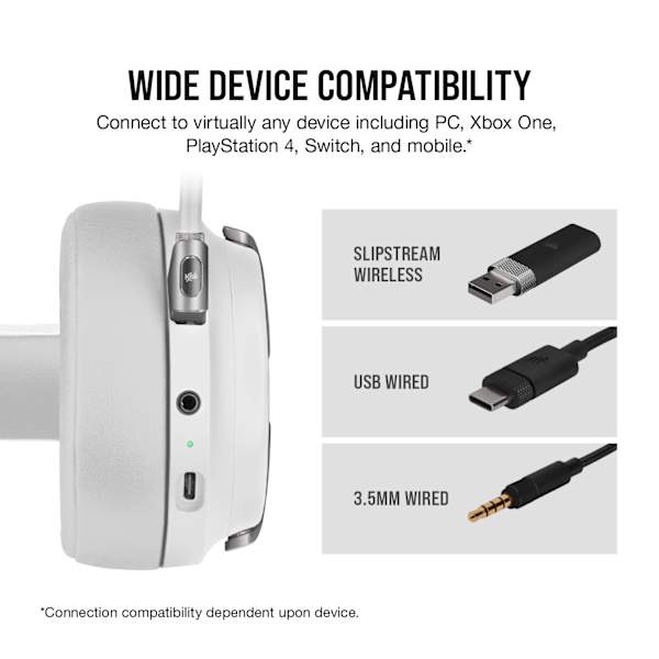 VIRTUOSO RGB WIRELESS High-Fidelity Gaming Headset — White (Revival Series)