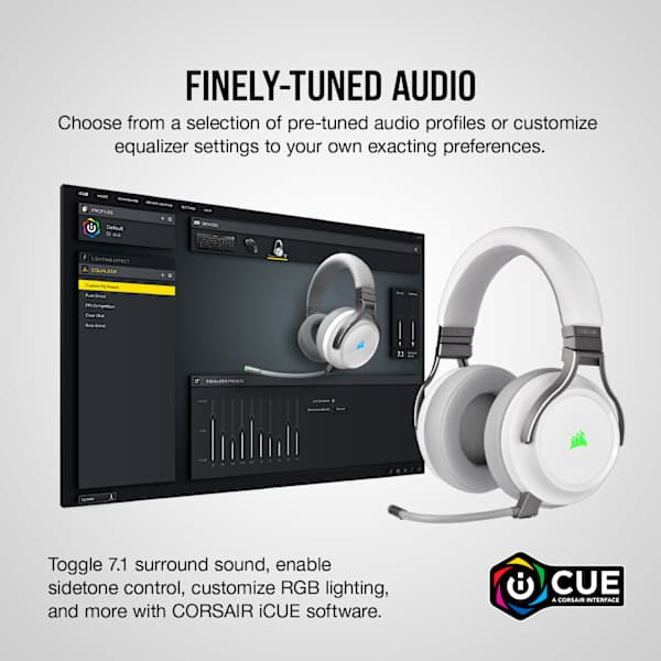 VIRTUOSO RGB WIRELESS High-Fidelity Gaming Headset — White (Revival Series)
