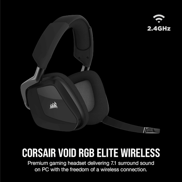 VOID RGB ELITE Wireless Premium Gaming Headset with 7.1 Surround Sound — Carbon (Revival Series)