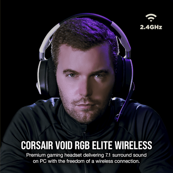 VOID RGB ELITE Wireless Premium Gaming Headset with 7.1 Surround Sound — White (Revival Series)
