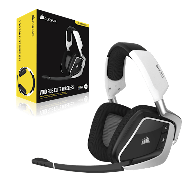 VOID RGB ELITE Wireless Premium Gaming Headset with 7.1 Surround Sound — White (Refurbished)