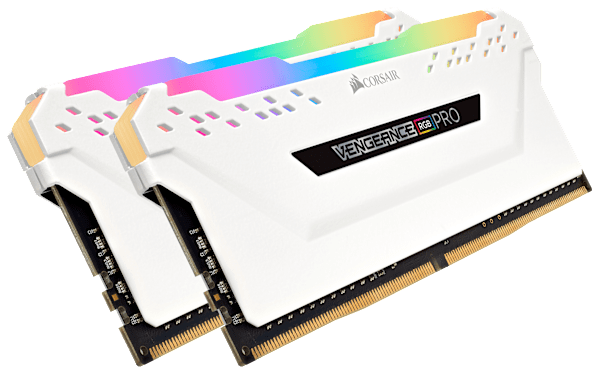 VENGEANCE® RGB PRO 32GB (2 x 16GB) DDR4 DRAM Up To 3200MHz C16 Memory Kit — White