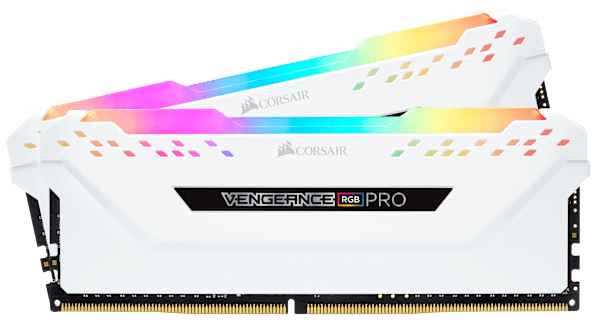 VENGEANCE® RGB PRO 32GB (2 x 16GB) DDR4 DRAM Up To 3200MHz C16 Memory Kit — White
