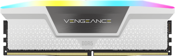 VENGEANCE® RGB 32GB (2 x 16GB) DDR5 DRAM Up To 6000MT/s CL38 Intel XMP Memory Kit - WHITE