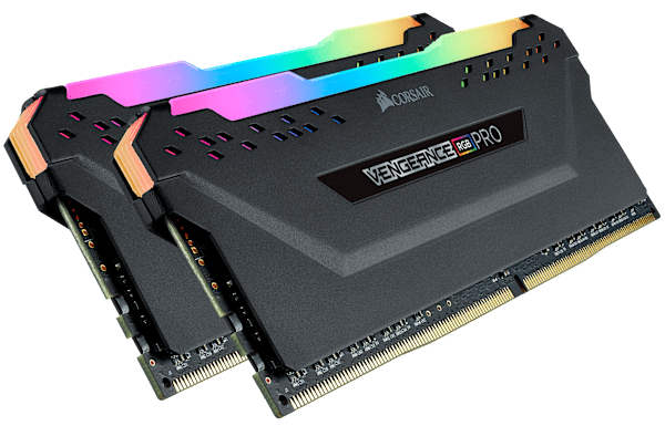 VENGEANCE® RGB PRO 32GB (2 x 16GB) DDR4 DRAM Up To 3200MHz C16 Memory Kit — Black