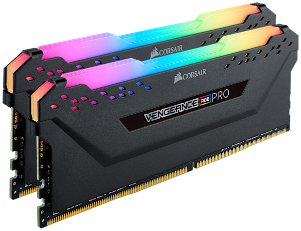 VENGEANCE® RGB PRO 32GB (2 x 16GB) DDR4 DRAM Up To 3200MHz C16 Memory Kit — Black