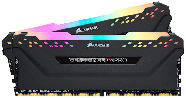 VENGEANCE® RGB PRO 32GB (2 x 16GB) DDR4 DRAM Up To 3200MHz C16 Memory Kit — Black