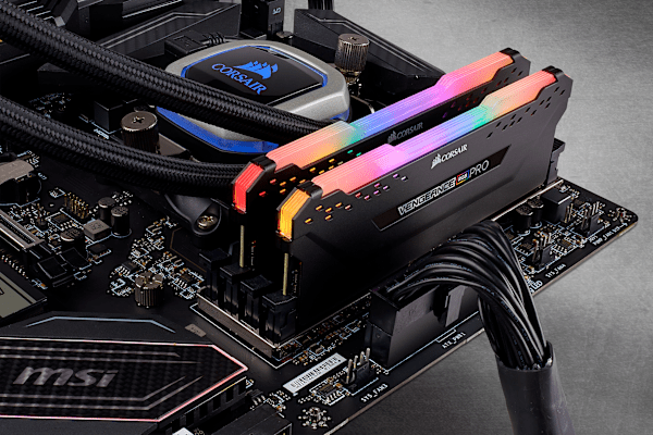 VENGEANCE® RGB PRO 32GB (2 x 16GB) DDR4 DRAM Up To 3200MHz C16 Memory Kit — Black