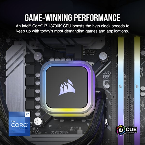 VENGEANCE i7400 Gaming PC: Intel Core i7-13700K, NVIDIA RTX 4080, 32GB DDR5 5600 MTs Memory, 2TB NVMe SSD (Certified Refurbished)