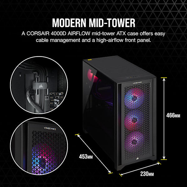 VENGEANCE i7300 Gaming PC, i9-12900K, RTX 3080 Ti, 2TB M.2, 32GB DDR5-4800 (Certified Refurbished)