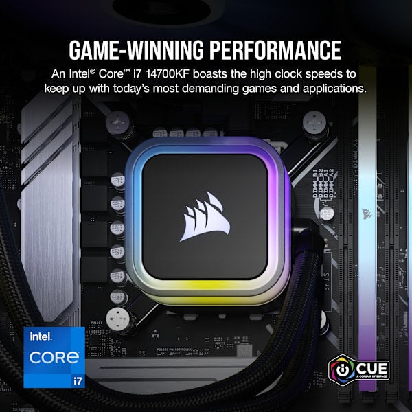 VENGEANCE i7500 Gaming PC: Intel Core i7-14700KF, NVIDIA RTX 4080, 32GB DDR5 6000MT/s Memory, 2TB NVMe SSD (Certified Refurbished)