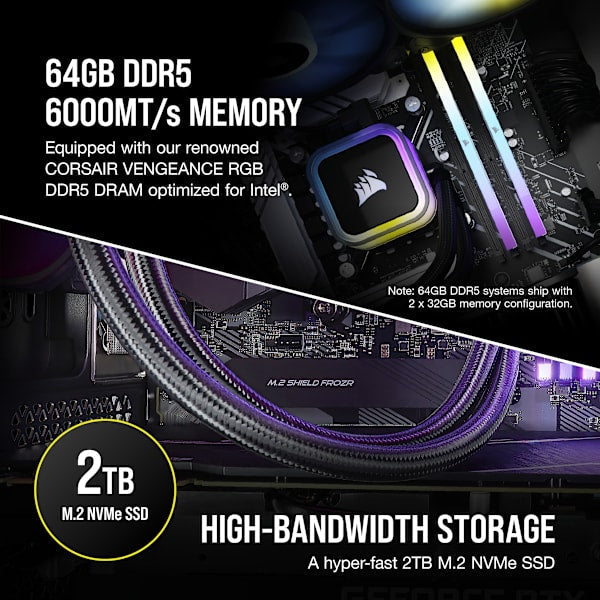 VENGEANCE i7500 Gaming PC: Intel Core i9-14900K, NVIDIA RTX 4090, 64GB DDR5 6000MT/s Memory, 2TB NVMe SSD (Certified Refurbished)