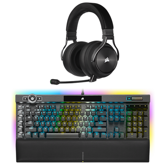 Corsair Premium Gaming Bundle - Virtuoso XT Headset and K100 OPX Keyboard