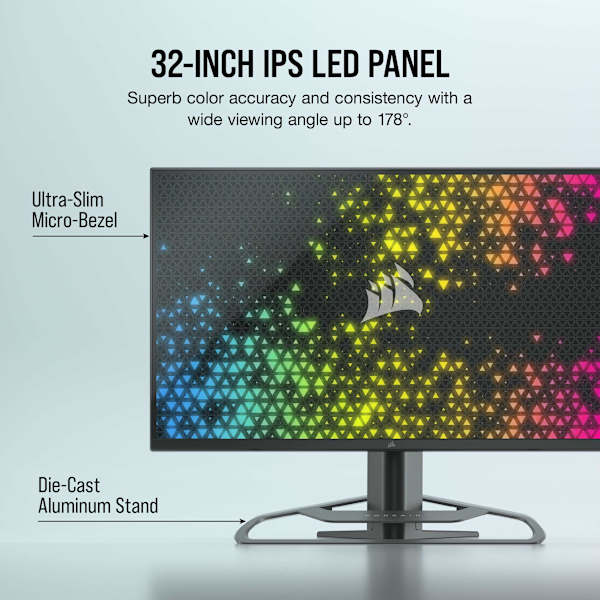 CORSAIR XENEON 32QHD165 32-Inch IPS QHD (2560 x1440), 165Hz Refresh Rate, HDR400 Gaming Monitor (Refurbished)