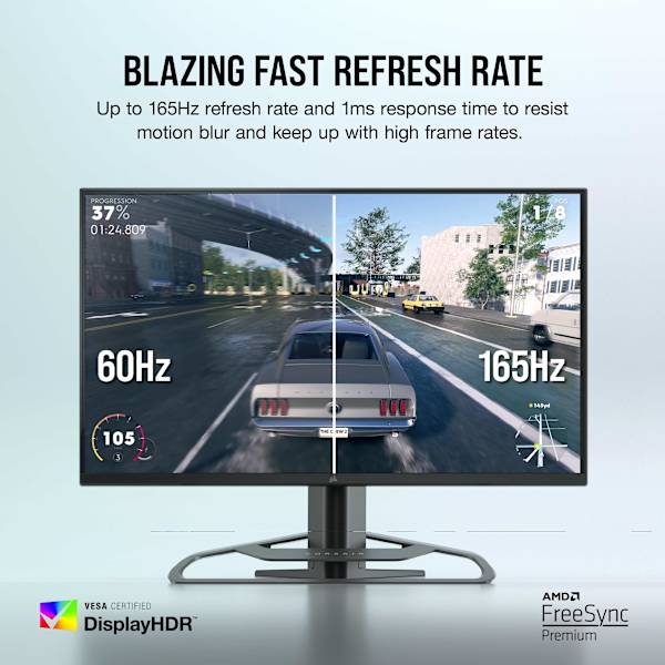 CORSAIR XENEON 32QHD165 32-Inch IPS QHD (2560 x1440), 165Hz Refresh Rate, HDR400 Gaming Monitor (Refurbished)