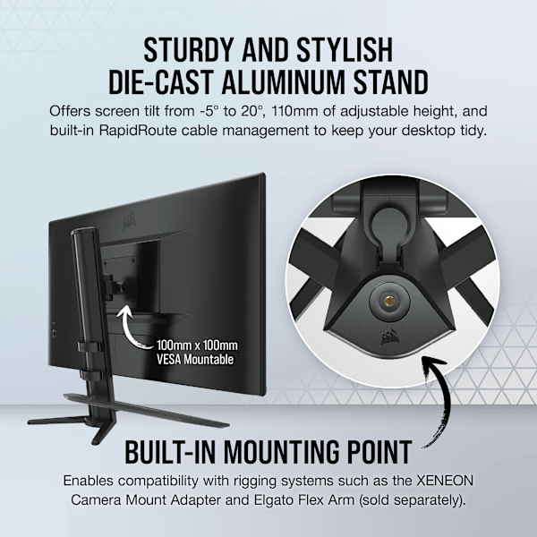 CORSAIR XENEON 32QHD165 32-Inch IPS QHD (2560 x1440), 165Hz Refresh Rate, HDR400 Gaming Monitor (Refurbished)