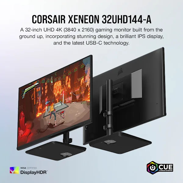 CORSAIR XENEON 32UHD144-A 32-Inch IPS UHD (3840 x2160), 144Hz Refresh Rate, HDR600 Gaming Monitor (Refurbished)