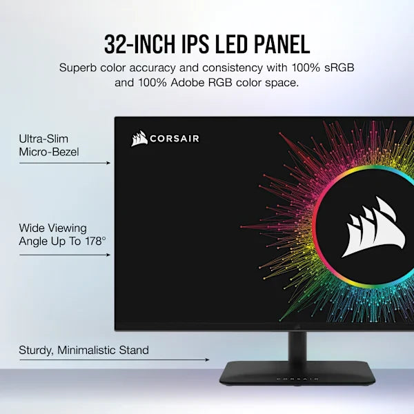 CORSAIR XENEON 32UHD144-A 32-Inch IPS UHD (3840 x2160), 144Hz Refresh Rate, HDR600 Gaming Monitor (Refurbished)