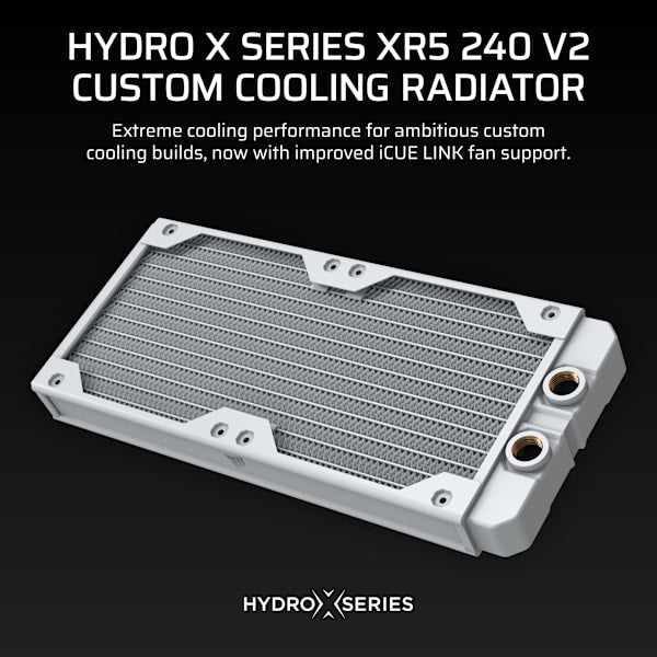 Hydro X Series XR5 240 V2 Custom Cooling Radiator - White