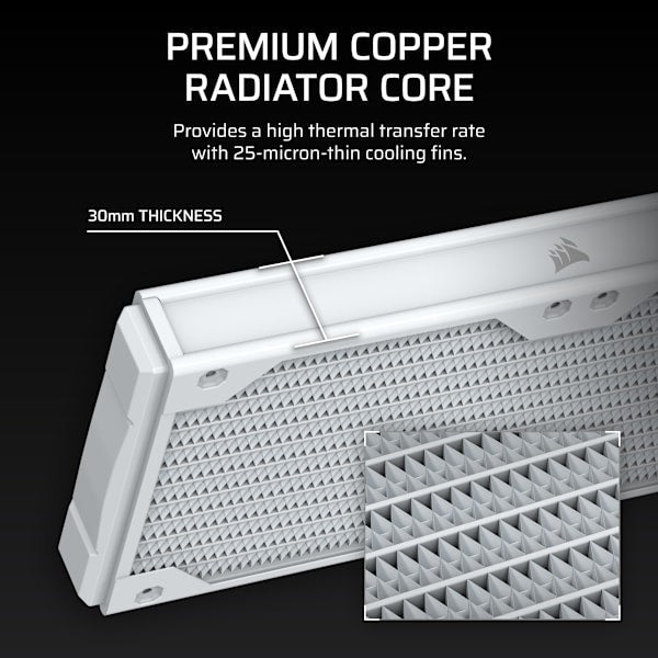 Hydro X Series XR5 240 V2 Custom Cooling Radiator - White