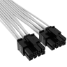 Premium Individually Sleeved 12+4pin PCIe Gen 5 12V-2x6 600W cable, Type 4, WHITE