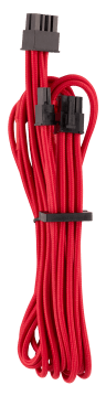 Premium Individually Sleeved PCIe Cables (Single Connector) Type 4 Gen 4 – Red