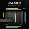 2500D AIRFLOW Mid-Tower Dual Chamber PC Case - Black