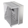 6500X Mid-Tower Dual Chamber PC Case - White/Satin Gray Aluminum