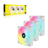 iCUE LINK QX120 RGB 120mm PWM PC Fans Starter Kit with iCUE LINK System Hub - White