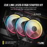 iCUE LINK LX120-R RGB 120mm PWM Reverse Fans Starter Kit