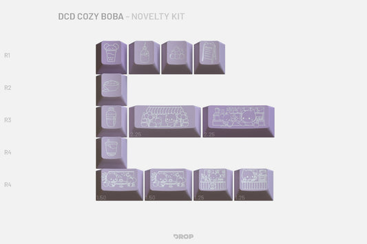 Drop DCD Cozy Boba Keycap Set - Novelty