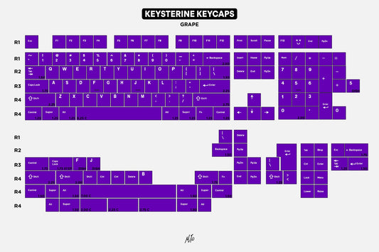 Drop + MiTo Keysterine Keycap Set R2 - Grape