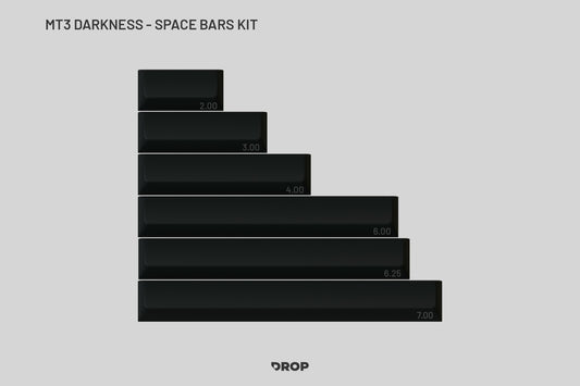 Drop MT3 Darkness Keycap Set - Space Bars Kit