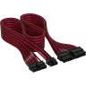 Premium Individually Sleeved ATX 24-Pin Cable Type 5 Gen 5, Red/Black