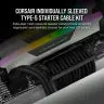 Premium Individually Sleeved Type-5 PSU Cables Starter Kit, Black