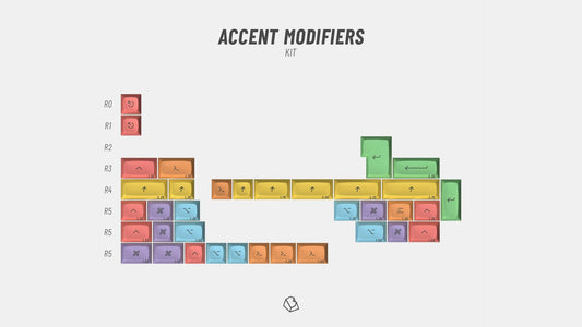 Drop + biip MT3 Extended 2048 Custom Keycap Set - Accent Modifiers