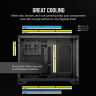 2500X Mid-Tower Dual Chamber PC Case - Black