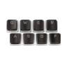 FPS/MOBA Pudding Keycap Mod Kit for QWERTY/Z Layout – Gunmetal Gray