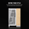 6500X Mid-Tower Dual Chamber PC Case - White/Bamboo Wood