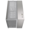 2500X Micro ATX Dual Chamber PC Case - White/Satin Gray Aluminum
