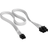 Premium Individually Sleeved PCIe Cable (Single Connector) Type 5 Gen 5, White