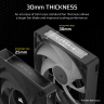 iCUE LINK RX120 MAX RGB 120mm PWM Thick Fan Expansion - Black