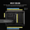 2500X Micro ATX Dual Chamber PC Case - Black/Walnut Wood