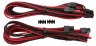 Premium Individually Sleeved PCIe Cables with Single Connector, Type 4 (Generation 3) - Red/Black