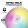 iCUE AF120 RGB SLIM 120mm PWM Fluid Dynamic Bearing Fan — White Twin Pack